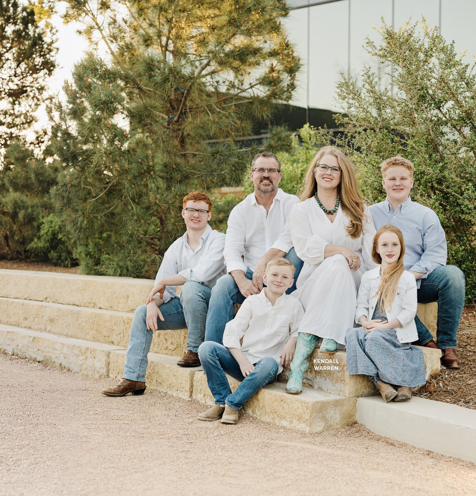 Kendall Warren's own family together in West Texas